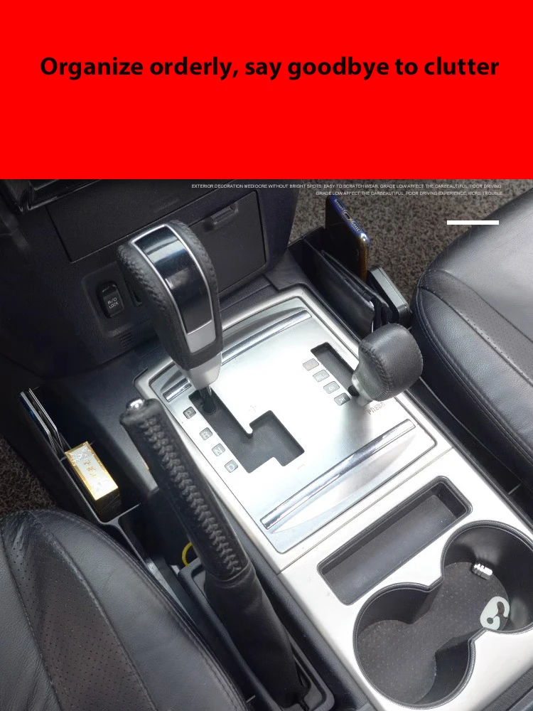 Armrest box center console seat gap storage box for Mitsubishi Montero/Pajero 4 for storage and organization