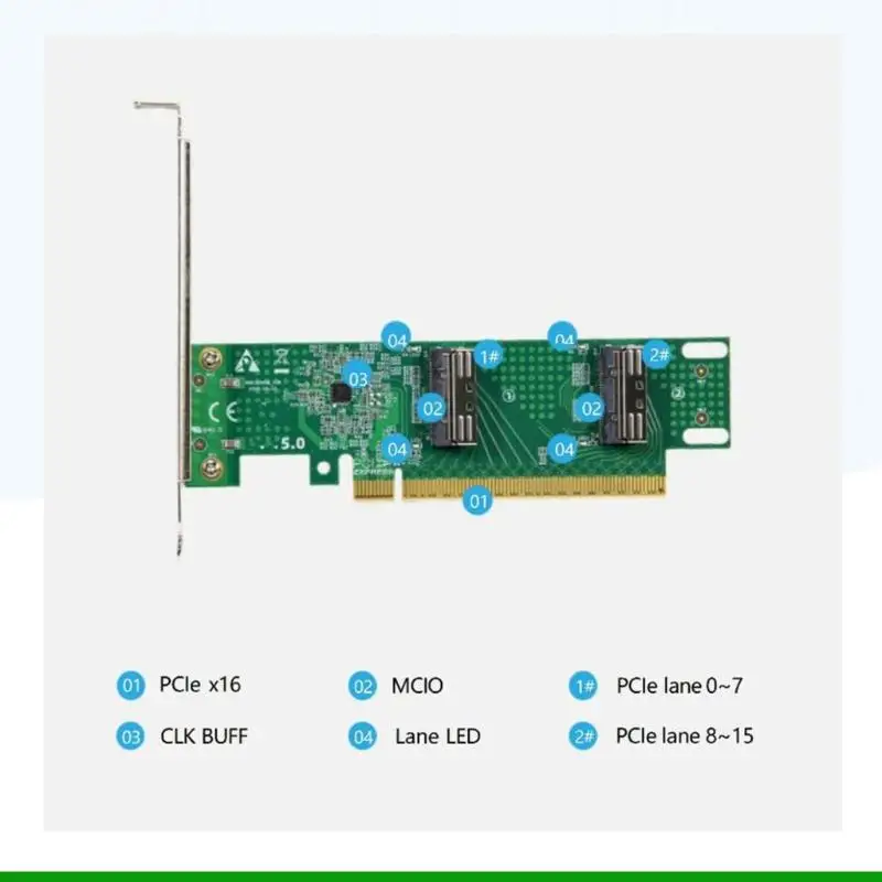 U55C Mini Cool Edged Input Output Adapter For Server And Networking Devices With PCIE3/4/5 Compatibility