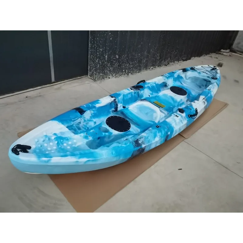 قارب صيد قابل للنفخ لشخصين - حرف مائية مع مجاذيف ومضخة، مثالي للانجراف على البحيرات والأنهار