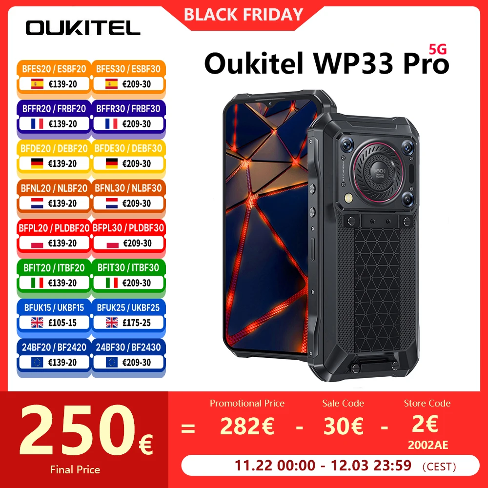 Oukitel WP33 Pro 5G Rugged Smartphone 6.6