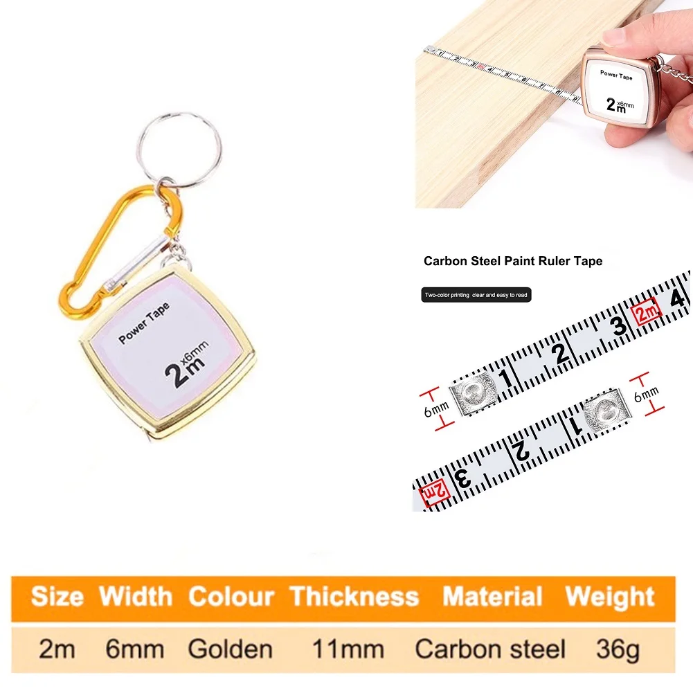 Retractable Tape Retractable Ruler Tape Measure Keychain for DIY Construction Projects Convenient and Accurate