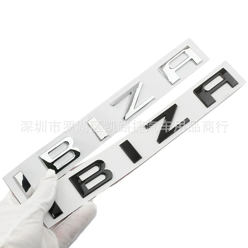 Car 3D Metal Trunk Words Letters Logo Decals Emblem Badge Sticker For Seat IBIZA MK1 MK2 MK3 MK4 MK5 MK6 6j 6l 6f 6k Accessories