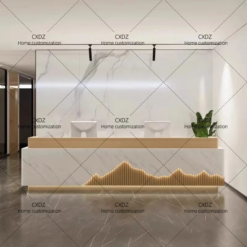 XXLarge Office Modern Reception Desks White Design Shop Clinic Front Reception Desks Beauty Salon Mostrador Recepcion Furniture