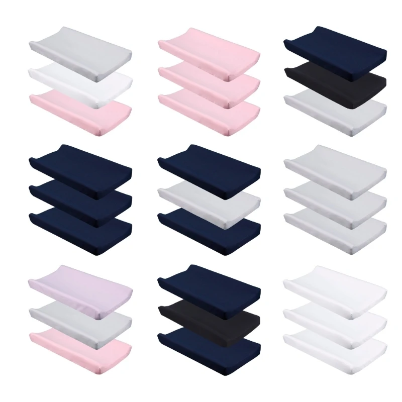 

3Pc Cotton Changing Pad Sheets Changing Pad Cover Fit All Standard Changing Pads top quality