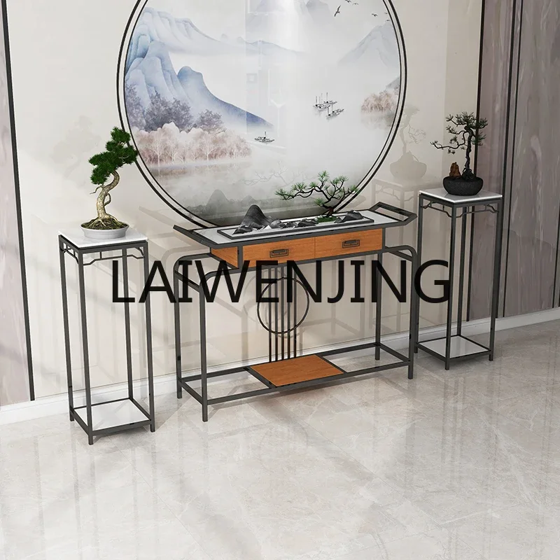 New Chinese marble entrance table, foyer against the wall, strip table, Zen Buddhist platform, end view table
