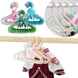 3/6pcs Color Pearl Hanger Children's Small Hanger 20cm Fashion Cute Bow Dog Clothes Pet Hanger Pearl Coat Rack Dropshipping