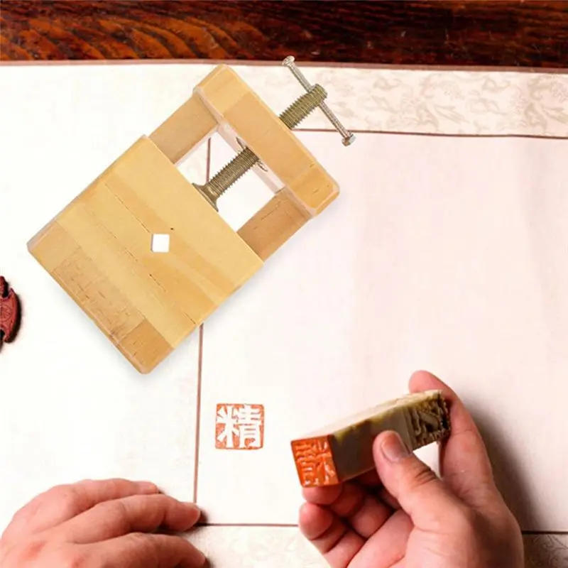 AA05 الصينية ختم الحجر ختم النقش نحت المشبك قابل للتعديل المشبك لنحت الحجر 2 قطعة