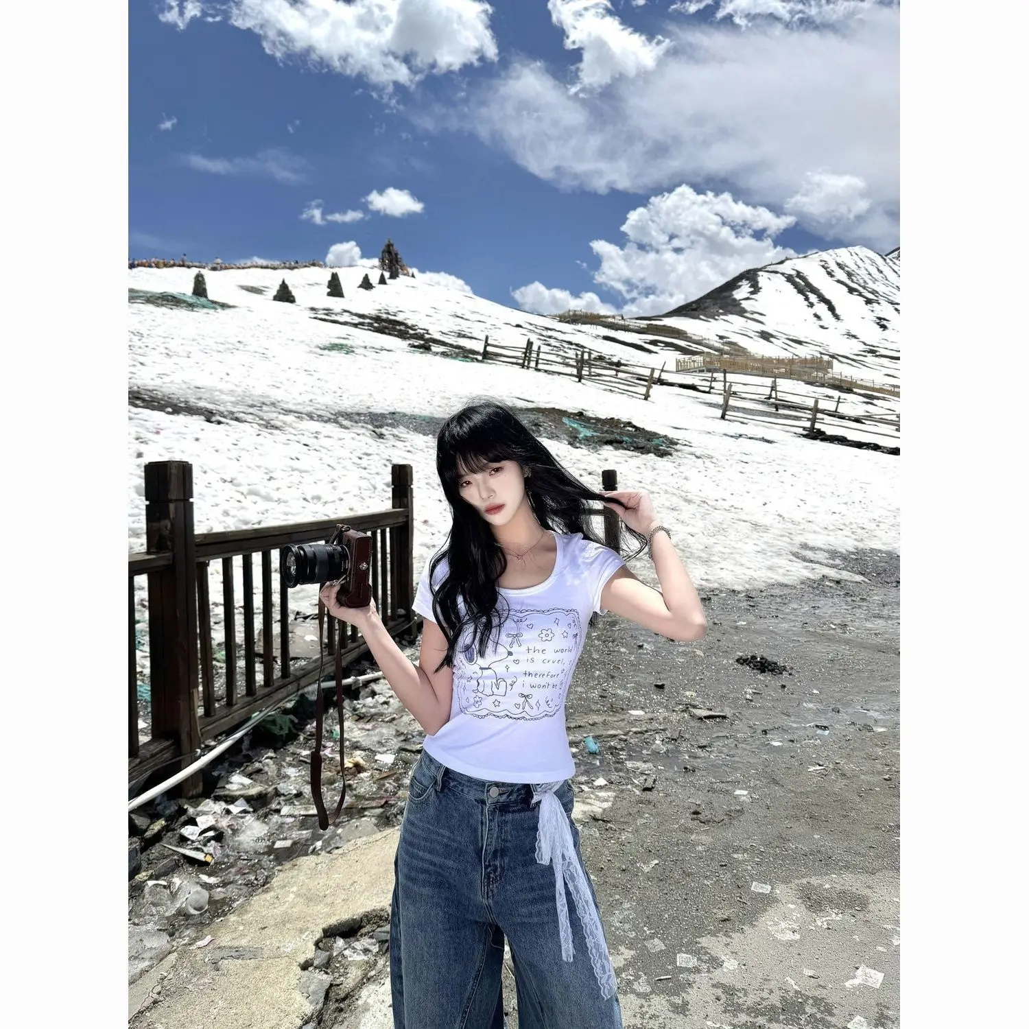 

Short Sleeve T-Shirts Women Partywear Cotton Casual Comfortable Stylish Elegant Slim Fit Floral Club Ladies Trendy Relaxed