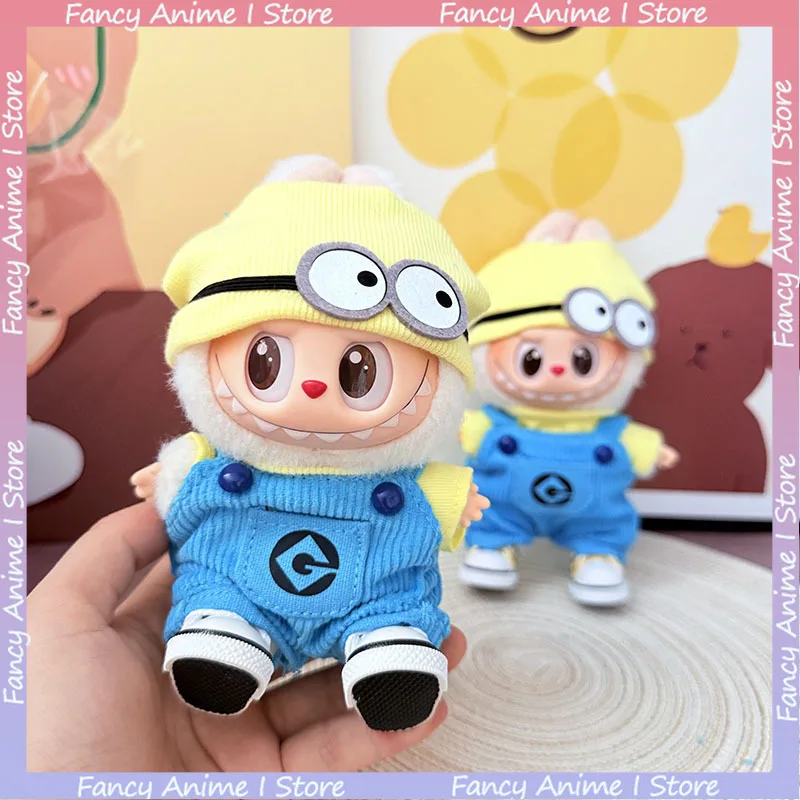 

Cartoon Labubu Doll Clothes Cute Minions Outfit Mini Plush Doll Clothing Sets Kawaii for V1 V2 V3 Labubu Doll Accessories Gifts