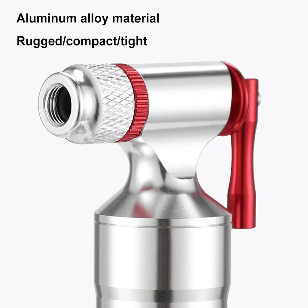 Bomba de bicicleta CO2 Schrader y válvula Mini bomba de bicicleta inflador de neumáticos portátil de aleación de aluminio para bicicleta de carretera MTB