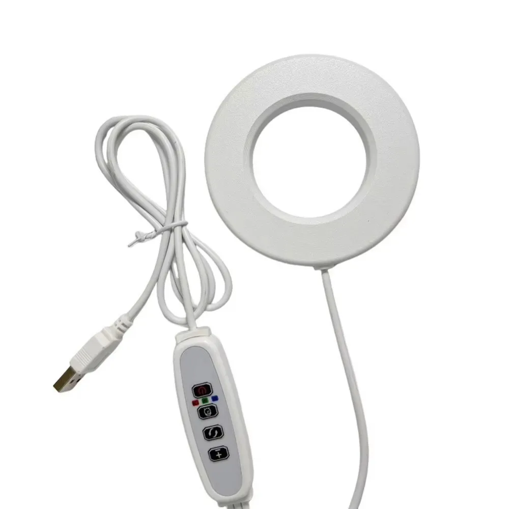 

10 Dimming Levels Hanging LED Plant Light 1/2/3/4 Head 3/9/12H Timer Under Cabinet Plant Lamp Adjustable Ring Lamp
