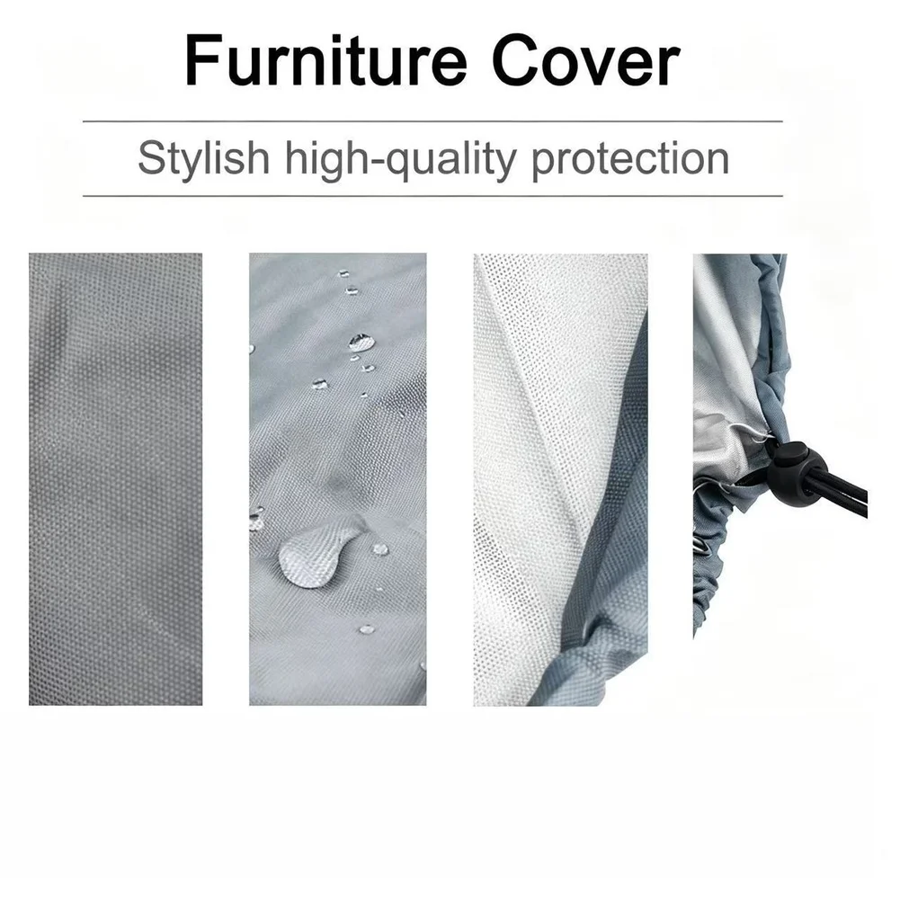 Patio Storage Box Cover - Polyester Oxford Cover with Water Resistant Coating and Silver UV Lining for Sun Protection