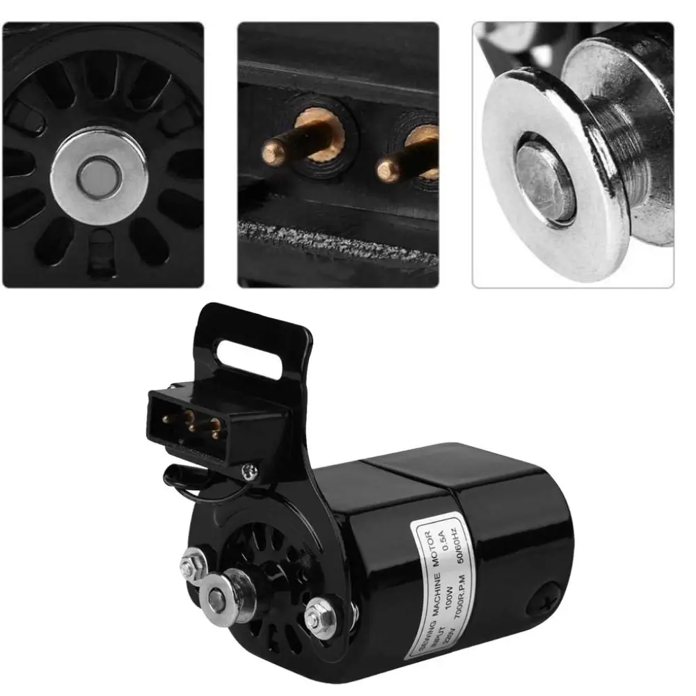 220V 100W Sewing Machine Motor 7000 RPM Durable Home Sewing Machine Parts Counterclockwise Rotation Safety Protection