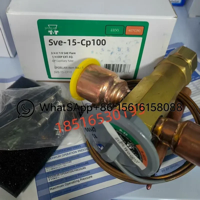 SPOELAN Thermal Expansion Valve FVE SVE Series Replacement SVE-5-CP100 SVE-10-CP100  SVE-8-CP100 SVE-15-CP10 FVE-1-1-2-C FVE-