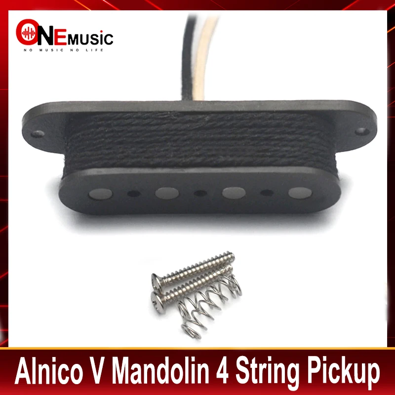 

Alnico 5 Pickup for Mandolin 4-String Pickup with Fiber Bobbin 4.6K String Spacing 38MM Pickpu for Electric Guitar