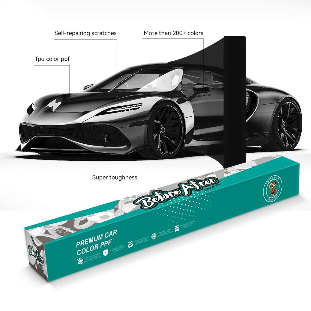 

7.5mil Anti Scratch Strong Stretch clear Ppf Tpu Paint protection Film Glossy Black 5-8 Years Car Film Transparent Stickers