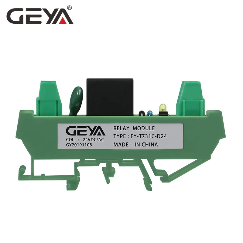 GEYA 1 Channel Relay Module AC/DC 5V 24V 12V 48V 110V 230VAC Din Rail Mounted GSM Relay Control Timer Module