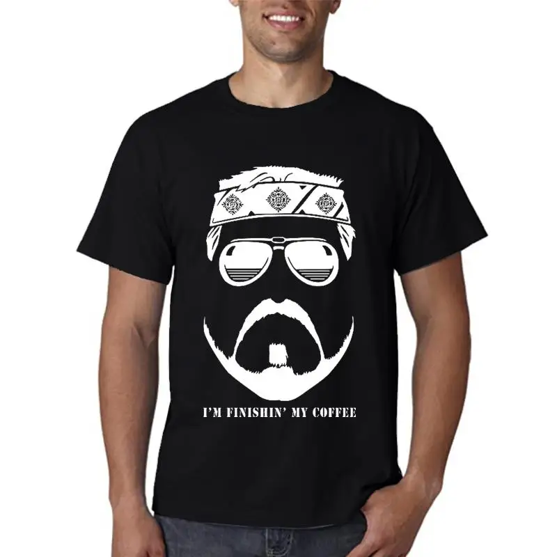 The Big Lebowski T-Shirt I'M Finishing My Coffee Walter Sobchak Present Casual Tee Shirt