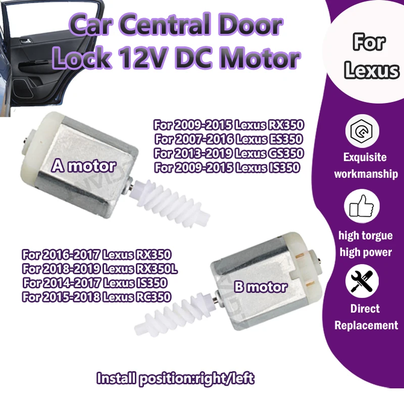 

For Lexus RX350/ES350/GS350/IS350/RX350L/RC350 Car Central Door Lock Motor 12V DC carbon brush accessory KD630806/FC-280SB-1524