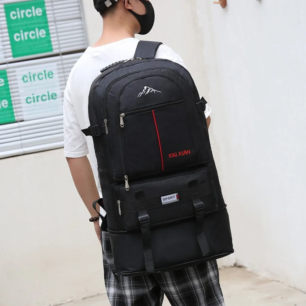 

Large Capacity Mountaineering Backpack Waterproof Oxford Cloth Outdoor Mountain Bag Shoulders Bag Zipper Nylon Rucksack Women