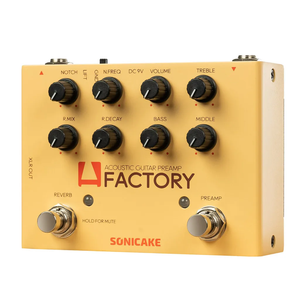 SONICAKE QDS-04 FACTORY  A Analog Preamp and digital Reverb Dual footswitch guitar effects pedal