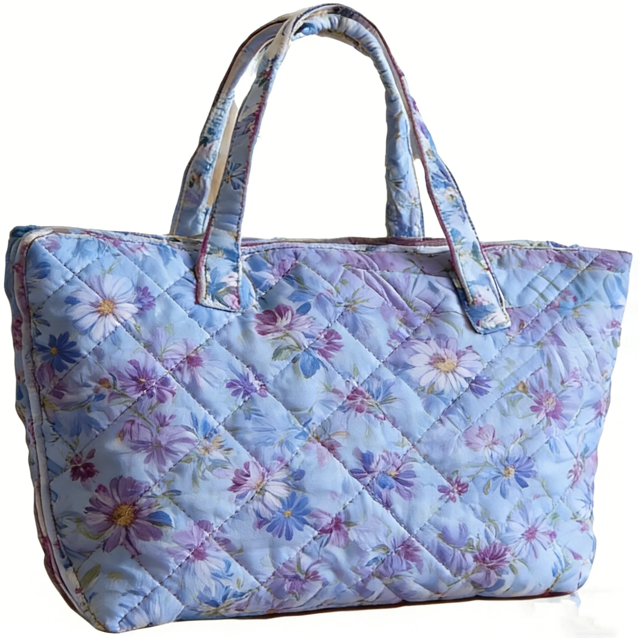 BRose Handbag Patchwork Valley Quilted Tote Women's Casual Shoulder Bag Daily Splice Floral Elegant For Exquisite Shopping