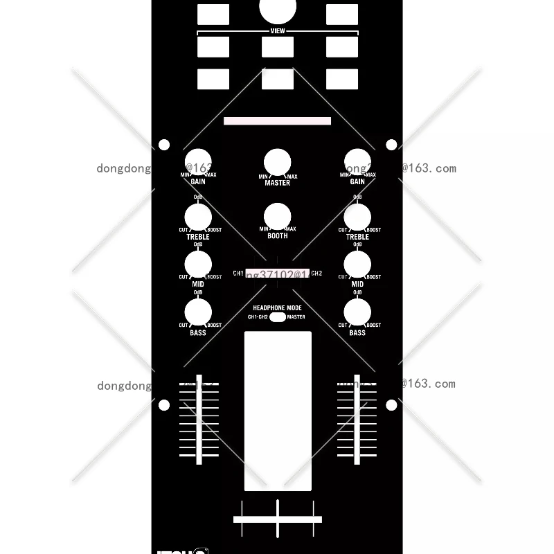 Película del panel del controlador NUMARK N7S. Adhesivo colorido personalizado para reproductor de discos,