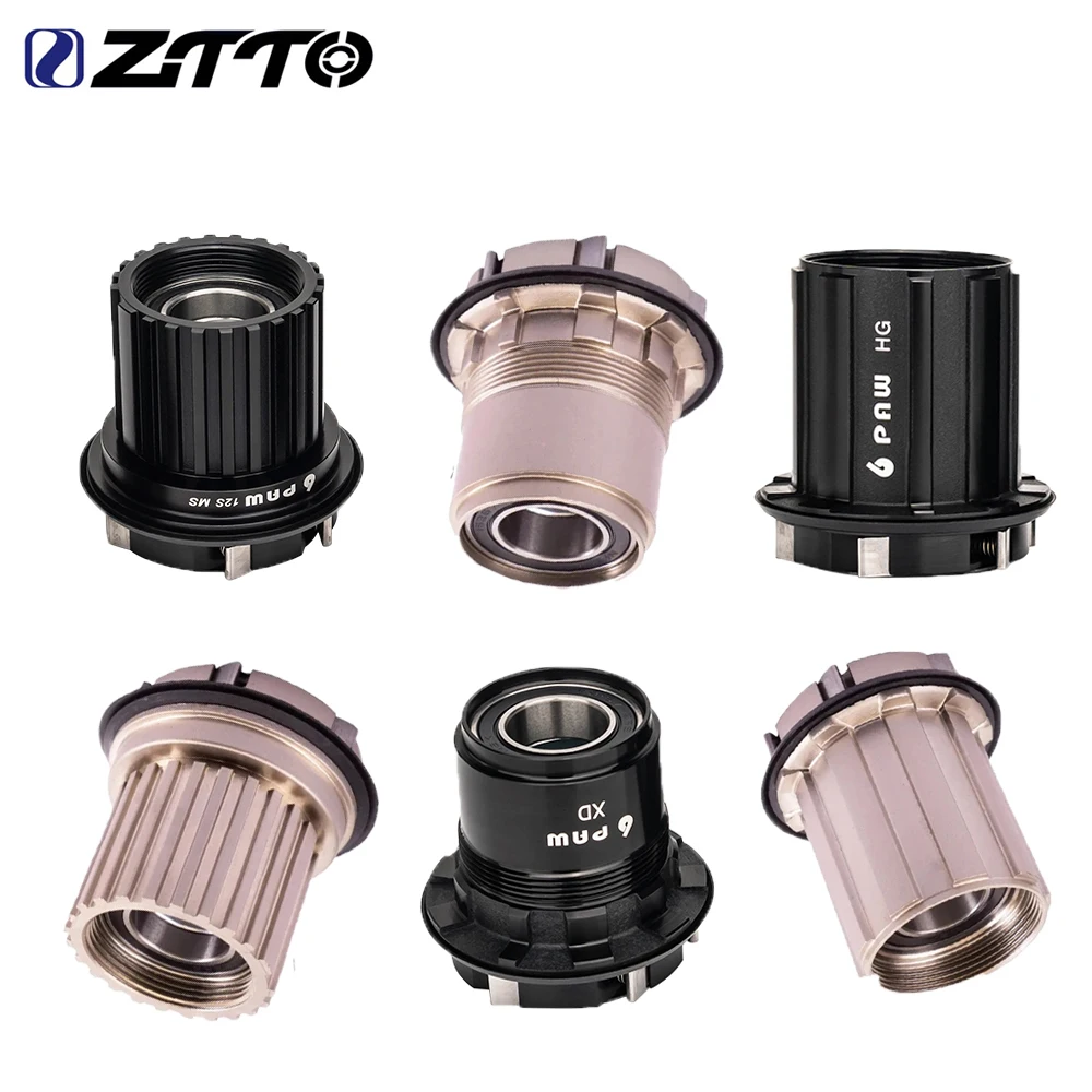 ZTTO MTB E-Bike Freehub 6 Pawls System P3 DR390 العجلات XD HG MS Hub الجسم سائق استبدال 135 QR 142 من خلال محامل قبعات المحور