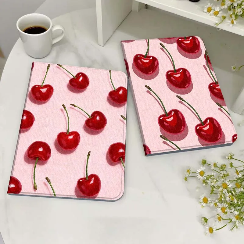 

Glossy Cherry Pink Pattern For Huawei MediaPad MatePad M5 M6 11 12 X SE T10 T10s 2 C5e T5 Pro Lite Air 11.5 Inch Tablet Case