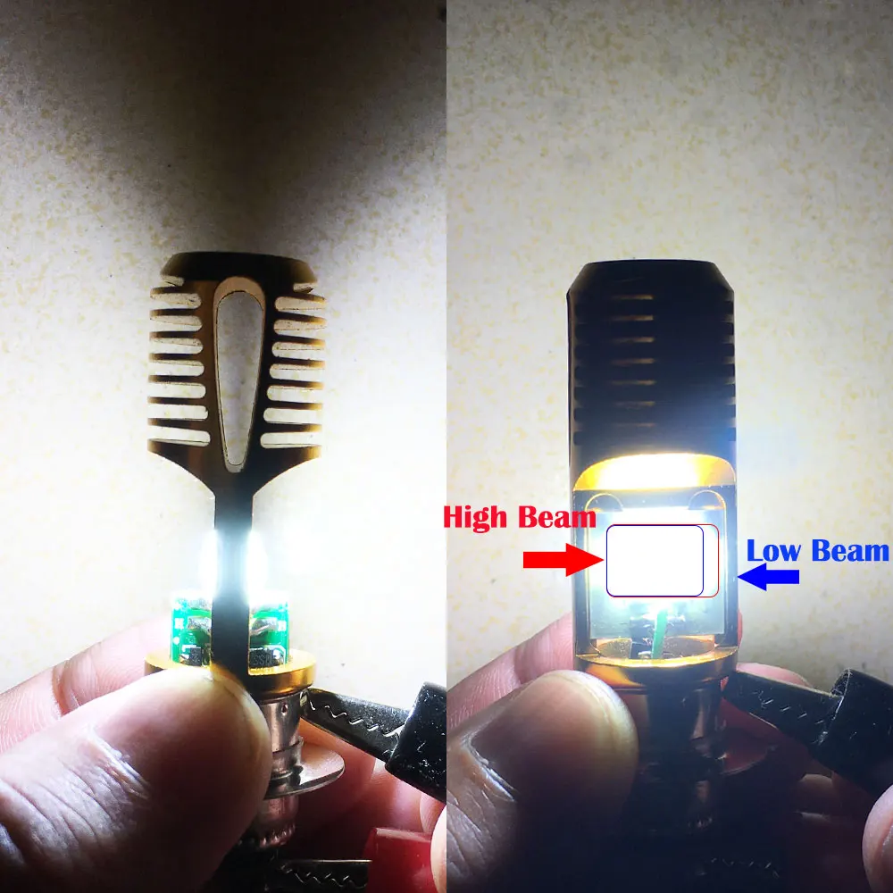 1 pcs P15D LED Motorcycle Headlight COB Chip Universal Super Bright Motorbike Head Lamp Bulb H6M LED Moto DRL Lights Hi Lo Lamp