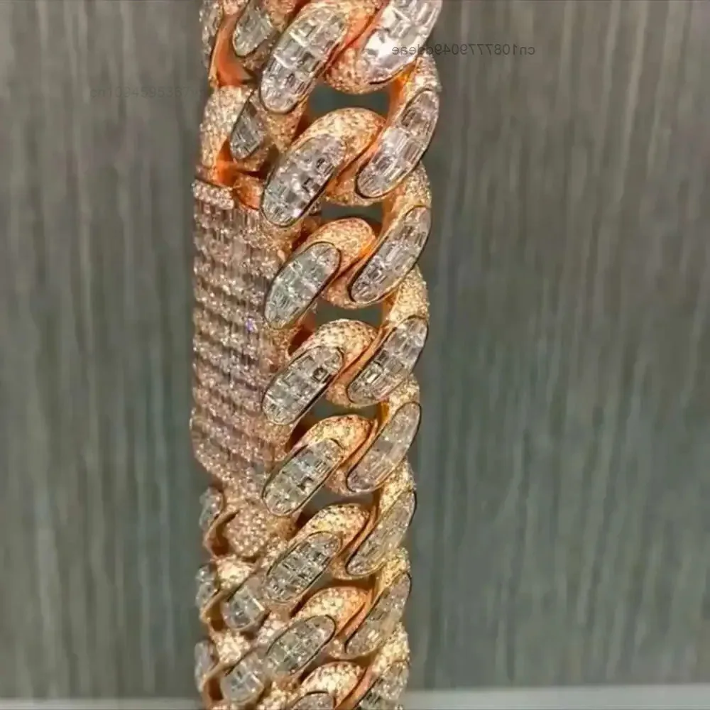 

Iced Out Cuban Link Chain 20mm Vvs Moissanite Diamond Cuban Link Chain Hip Hop Miami Cuban Chain Hip Hop