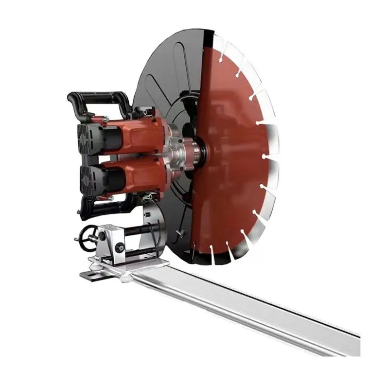9800W Track Type Concrete Track Wall Cutting Machine High Power Window Wall Grooving Machine Wall Saw Cutting Machine