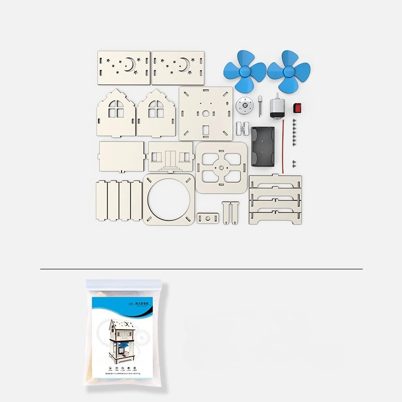 1 stücke Kreative DIY Wind Power Generator Kit Pädagogisches Wissenschaft Experiment Spielzeug für Kinder Hände Auf Physik Lernen Projekt