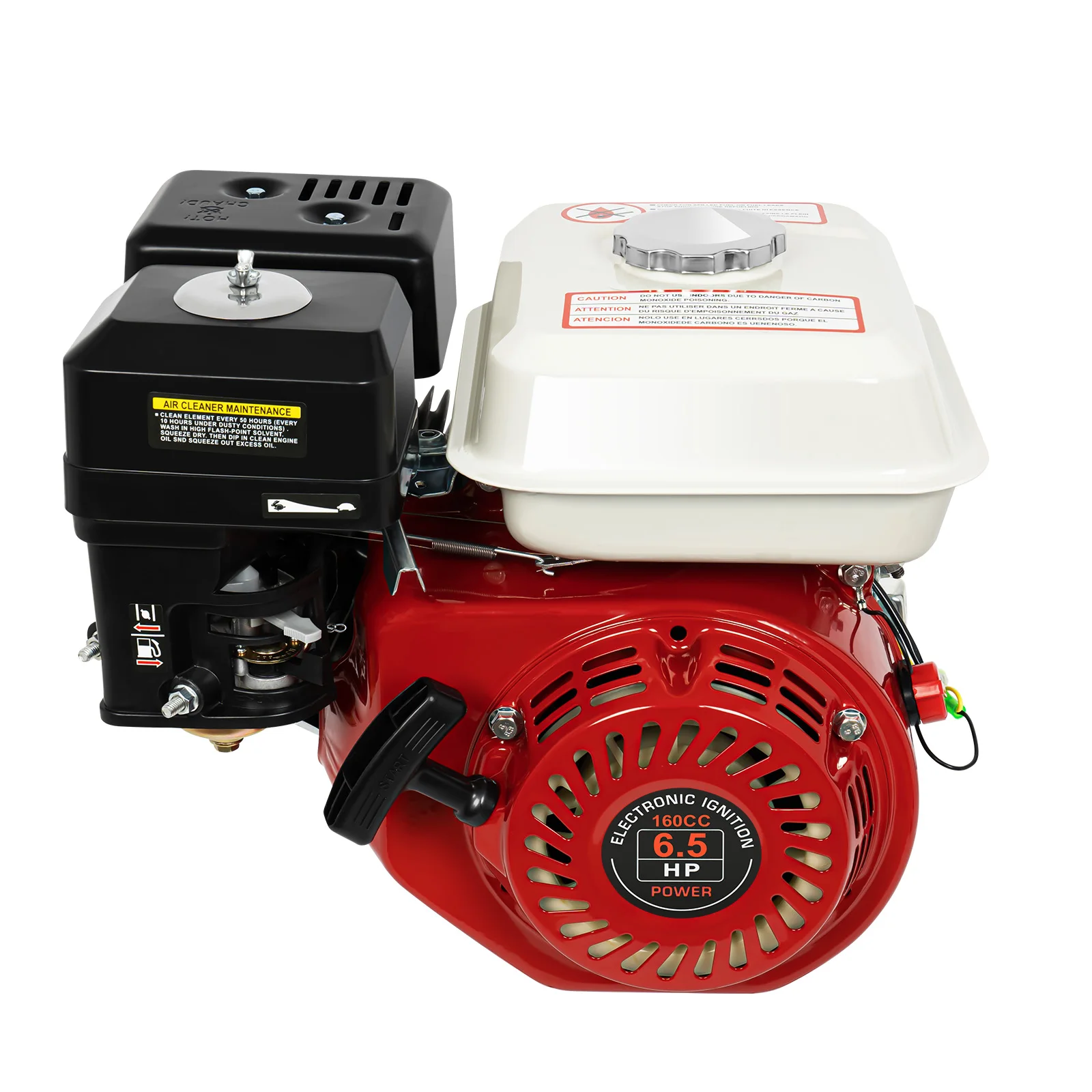 6.5HP 200cc 4-strokes Petrol Engine Single Cylinder Petrol Engine Used with Pumping Machines Cleaning Machines Spraying Machines