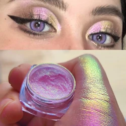 Glitter Eyeshadow Powder Long Lasting Chrome Chameleon Holographic Chameleon Eyeshadow Pigment Eye Makeup For Women Cosmetic