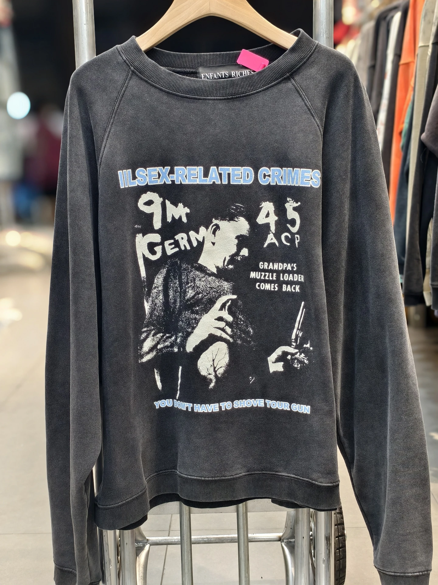 

Waed Cotton Crew Ne Sweatirt Long Sve Casual Loose Fit ex American High Street Sle Spring Autumn Winter Wear