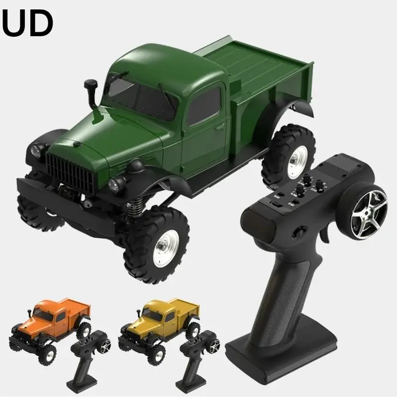 SALVATOR Camion cingolato telecomandato 4WD in scala 1:24 da 2,4 GHz Rock Crawler con luci a LED per avventure fuoristrada