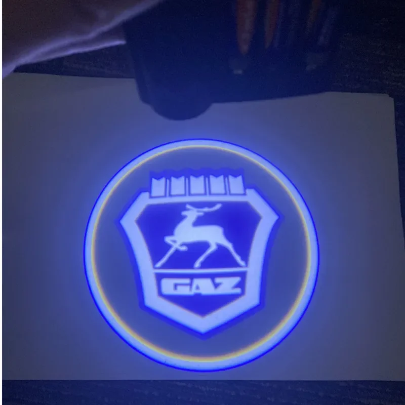 

LED Car Door Ghost Light Emblem Logo Laser Projector Welcome Lamp For GAZ Gazelle Car Goods Accessories Decoration