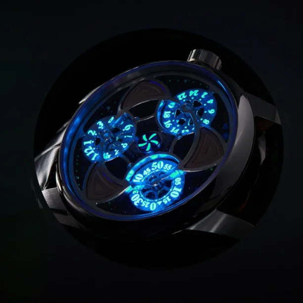 OBLVLO Мужские автоматические часы 42 мм Механические наручные часы 5ATM Водонепроницаемые сапфировые светящиеся вращающиеся маленькие циферблаты