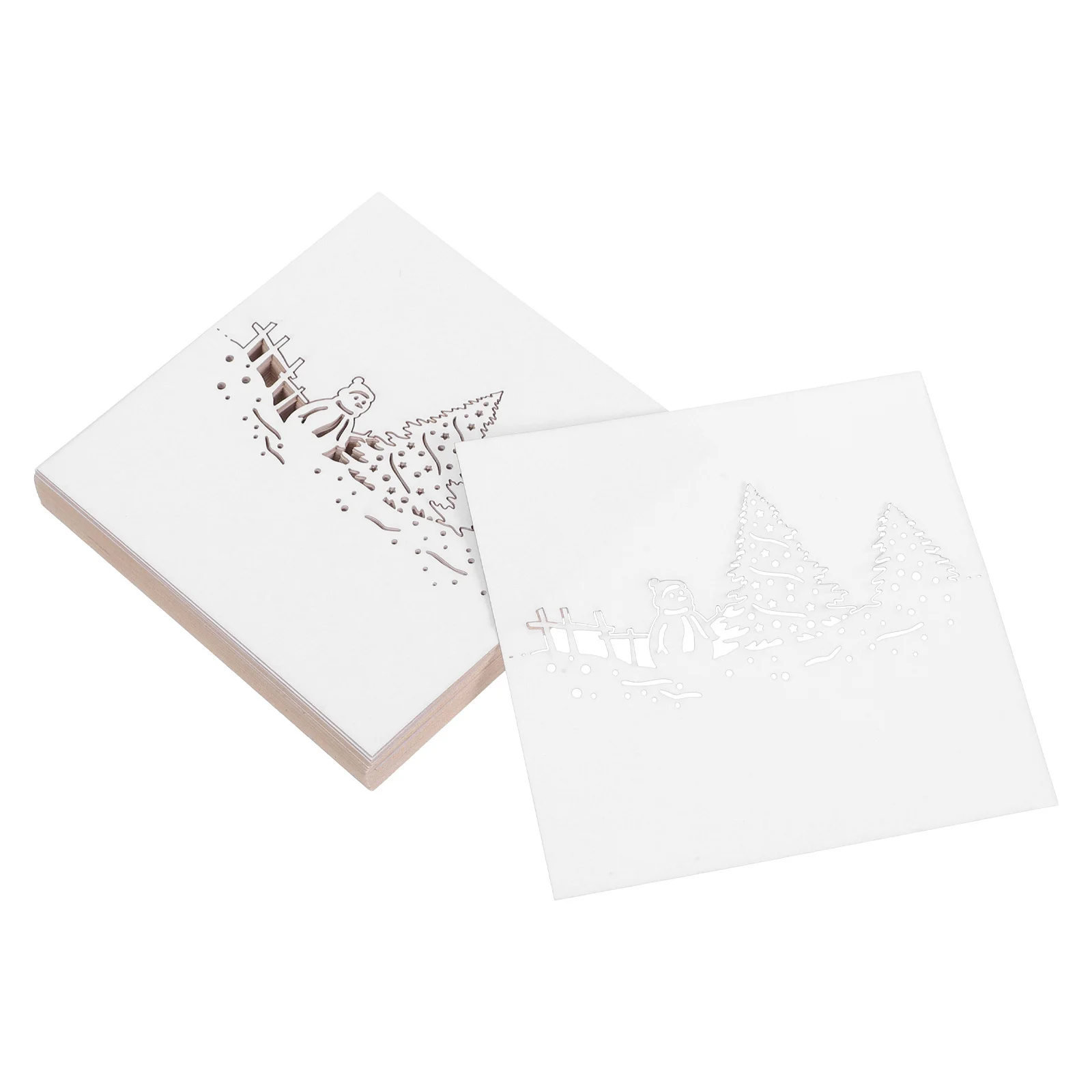 

50Pcs Snowman Place Cards White Elegant Cutout Design Reusable Christmas Party Table Name Tags Holiday Table Decorations