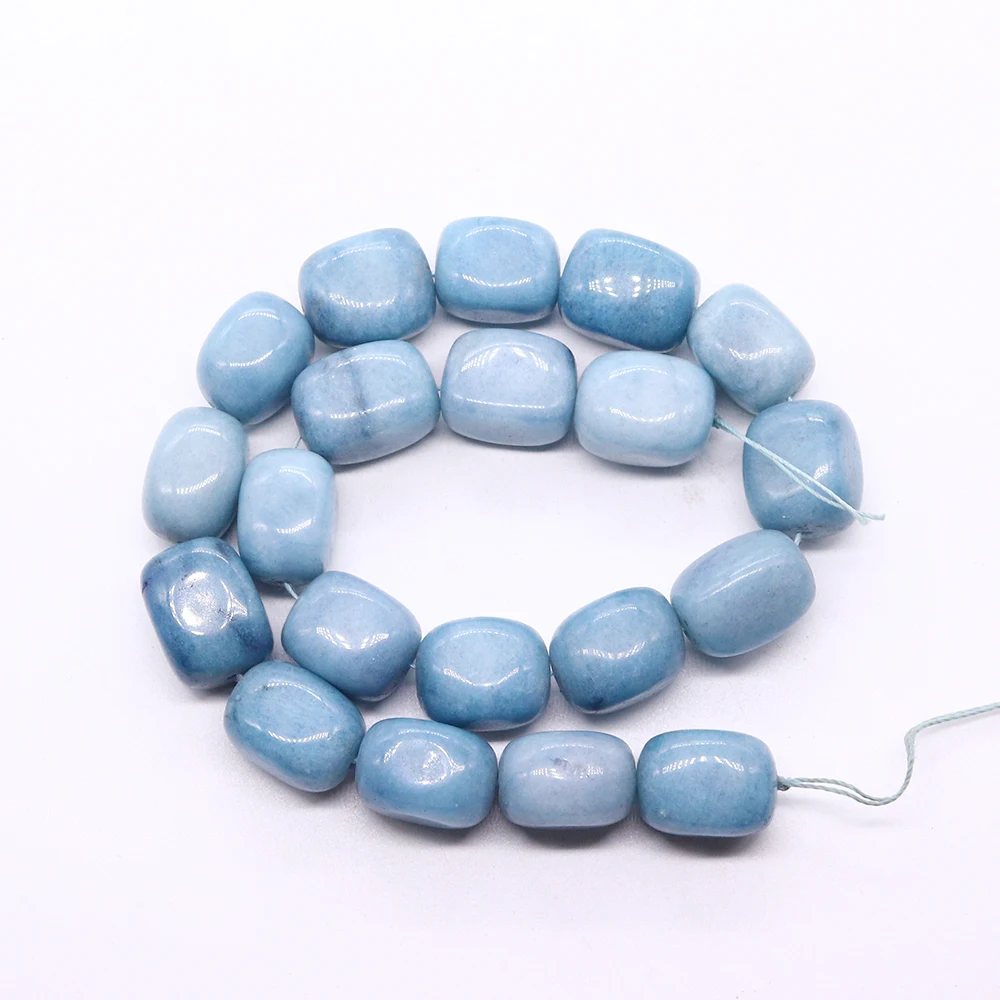 

Irregular Faceted Blue Aventurine Beads Natural Quartz Loose Spacer Beads for Jewelry Making DIY Bracelet Accessories Small Gift