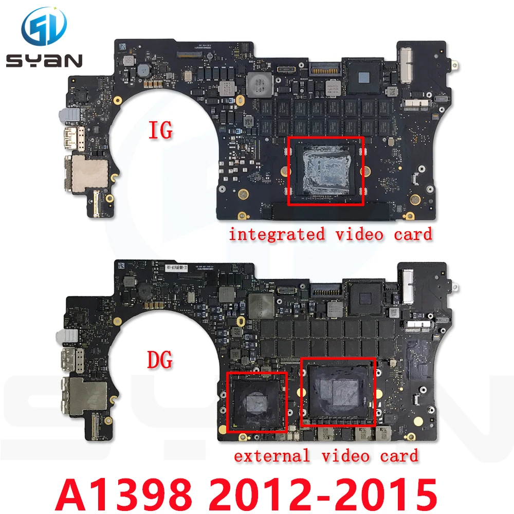 

Original A1398 Motherboard For MacBook Pro Retina 15" A1398 Logic Board i7 8GB 16GB 2012 2013 2014 2015 Years