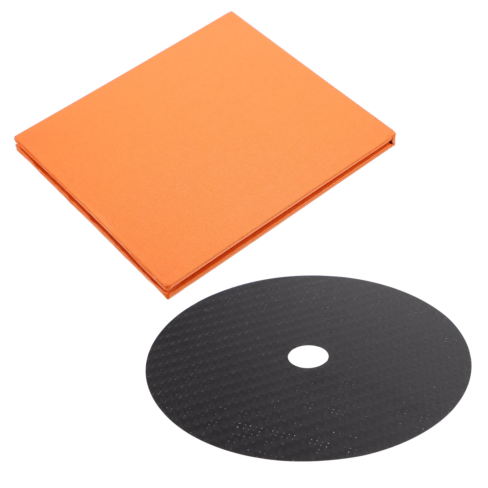 

Carbon Fiber CD Pressure Disk Platter Mat Tuning Pad for Turntable Vinyl DJ Equipment Protects Reduces Sound Quality