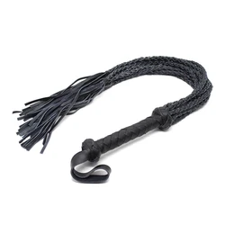 79cm large Size Multiple Woven Genuine Leather Horse Whip Riding Crop Flogger Paddle Slapper Horse Training Dressage Whips