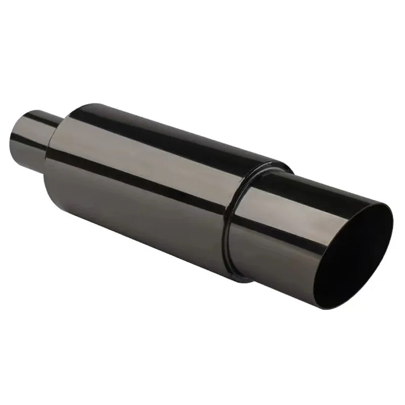 55 มม.จัดแต่งทรงผมรถระบบไอเสียท่อ Universal Racing Muffler คุณภาพสูงสแตนเลสสตีลท่อไอเสียด้านหลังท่อ Accessorie
