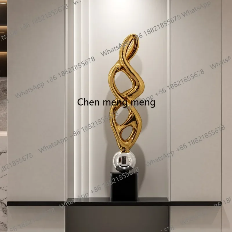 A178  Minimalist high-grade electroplating large sculpture ornaments entrance staircase corners soft decorations