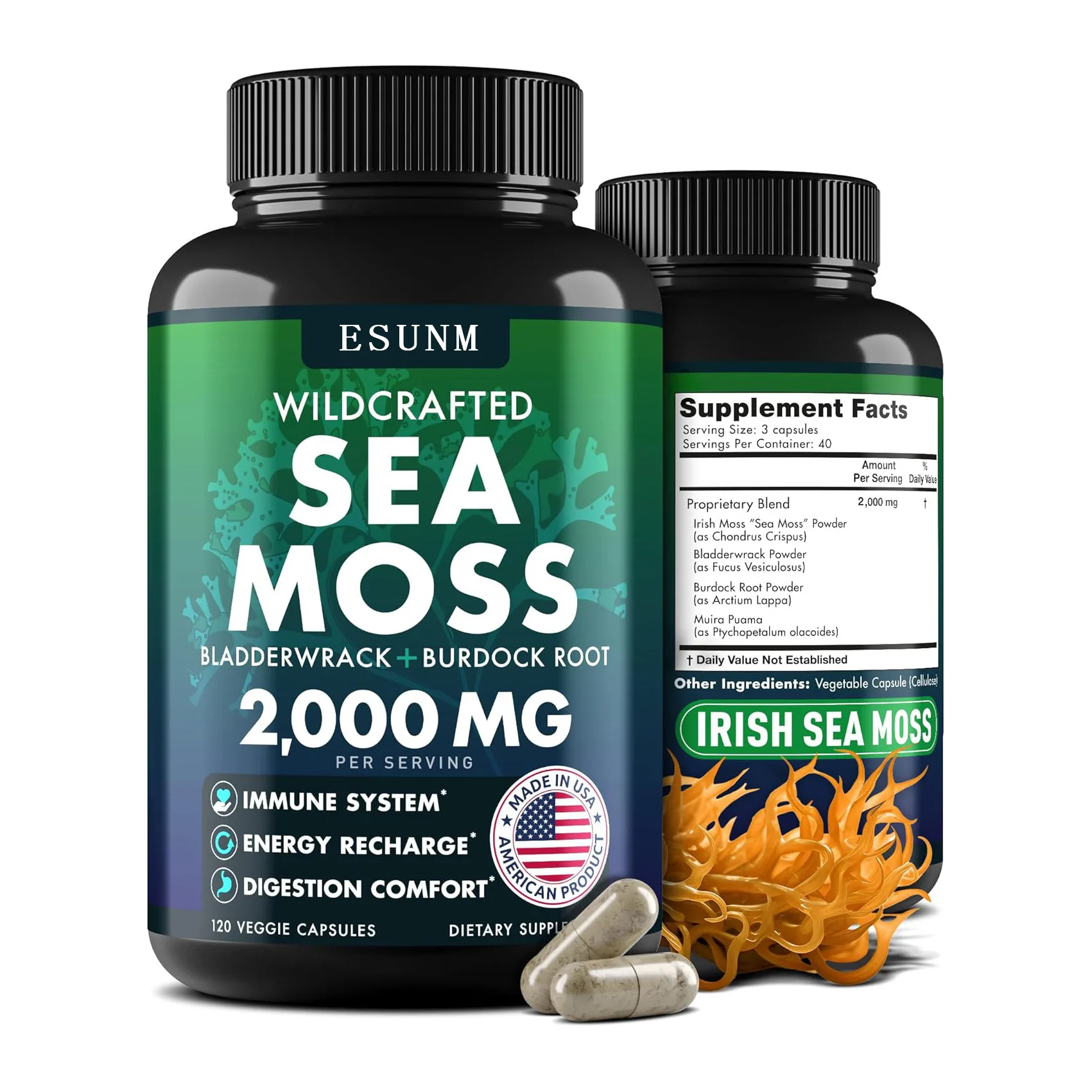 

Seaweed capsules with seaweed complex vitamins promote absorption, promote digestion and intestinal health, and enhance immunity