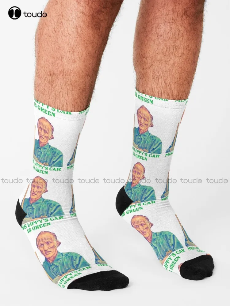 Miss Lippy’S Car Is Green - Billy Madison Janitor Socks Navy Soccer Socks Unisex Adult Teen Youth Socks 360° Digital Print Gift