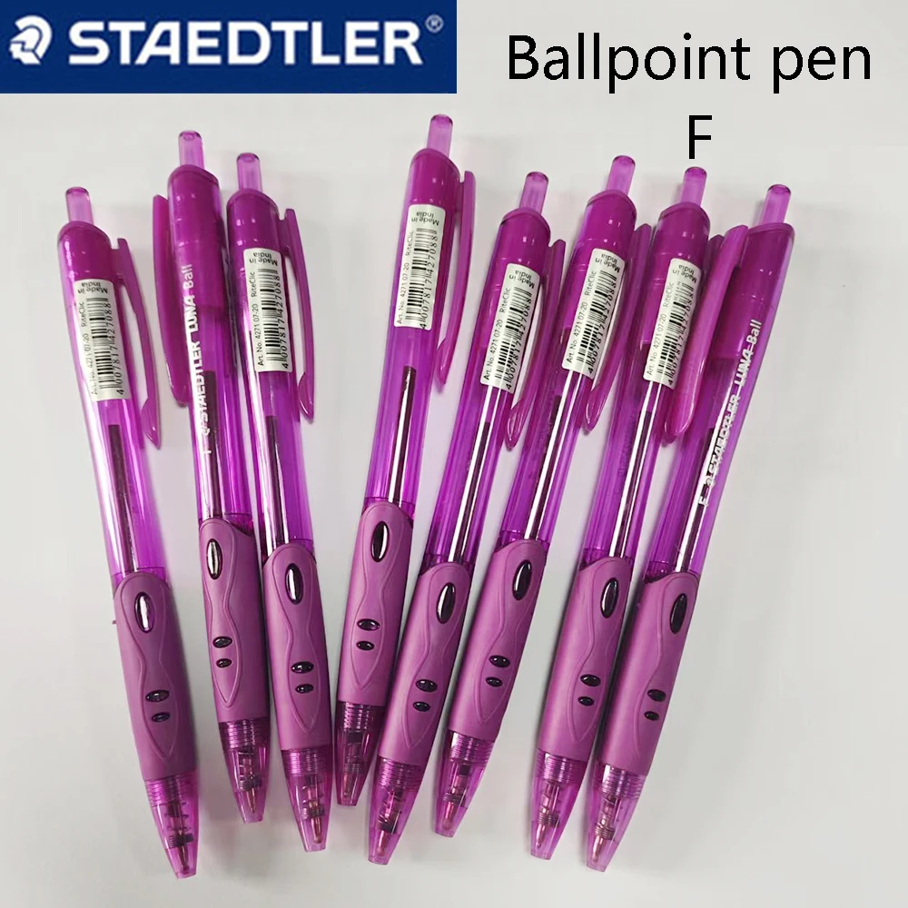 8pcs/set STAEDTLER LUNA Ballpoint Pens Smooth Writing F(0.5mm) Nib Purple Ink School Supplies Cute Pens Office Stationery