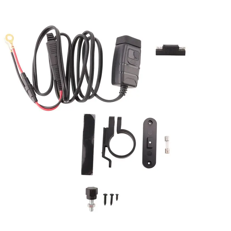 

QC3.0 Motorcycle USB+Type-C Waterproof Cell Quick Autocycle USB Socket With Voltmeter-A67F